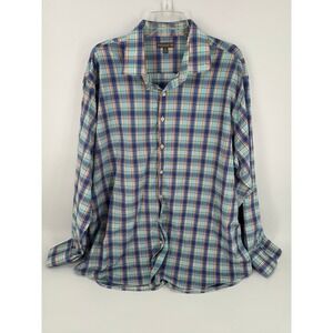 Peter Millar Summer Comfort XXL Plaid Button Down Long Sleeve‎ Shirt